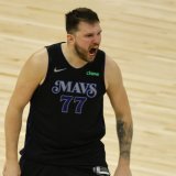 Luka Doncic a signé le panier de la gagne à 3''1 du buzzer vendredi KEYSTONE/AP/Bruce Kluckhohn